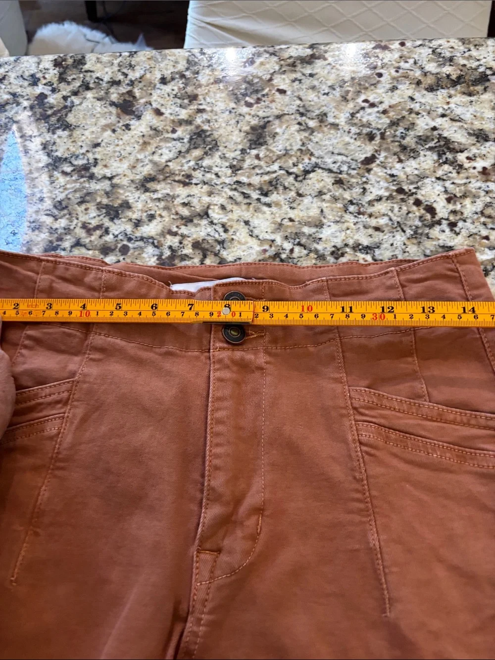 Mica High-Rise Women's Chinos in Warm Rust